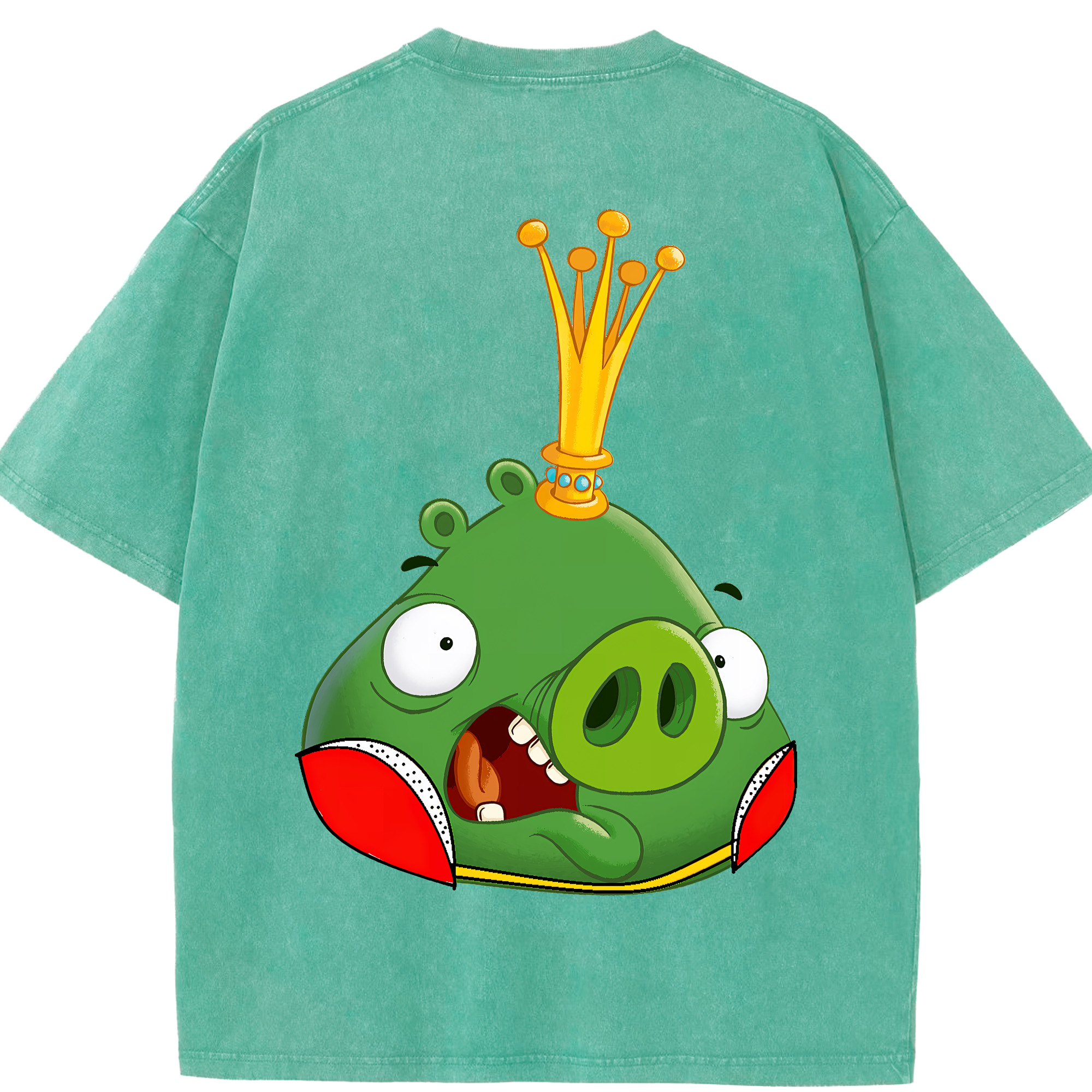 （画像用） Angry Birds アングリーバード 綿100% ヴィンテージ風 半袖Tシャツ（背面プリント）